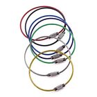 Key Ring Wire Rope Key 15cm Long 1pcs Wire Rope Key Ring Circle Carabiner