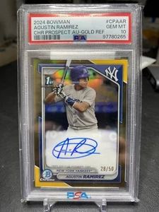 Agustin Ramirez 2024 Bowman Chrome True Gold Auto /50 PSA 10 - Picture 1 of 2