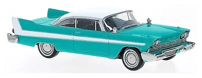 NEW 2025 ! HO scale BREKINA 1958 Plymouth FURY in Blue and White # 19679 - Image 1 of 4