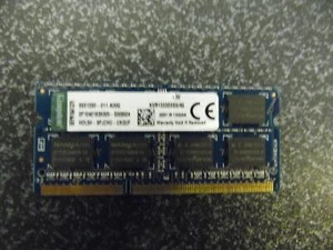 1x 4GB DDR3-SODIMM RAM 204 Pin PC3-10600S 1333MHZ KINGSTON KVR1333D3S9/4G - Bild 1 von 3