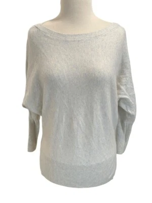 Nicole Miller Womens New York Sweater 100% Cashmere Luxe Thermal Beige Size Med - Image 1 of 4