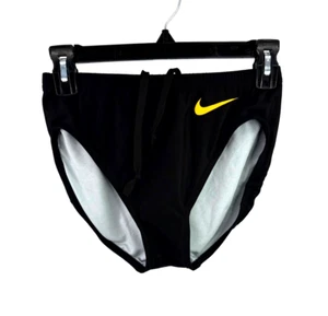 Nike Fast Running Brief Black w/ Gold Swoosh Athlete Issued Women's Medium - Picture 1 of 7