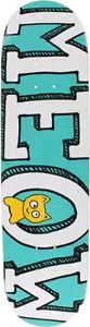 MEOW LOGO DECK-8.0 TEAL - Picture 1 of 1