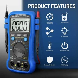 AC/DC Digital LCD Multimeter Messgerät Strommesser Strom Voltmeter Amperemeter - Bild 1 von 8