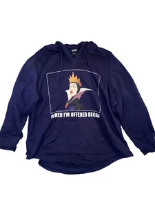 Sudadera con Capucha Torrid Hi-Lo Villanos Disney Reina Malvada Cuando Me Ofrecen Descafeinado 3X - Imagen 1 de 8