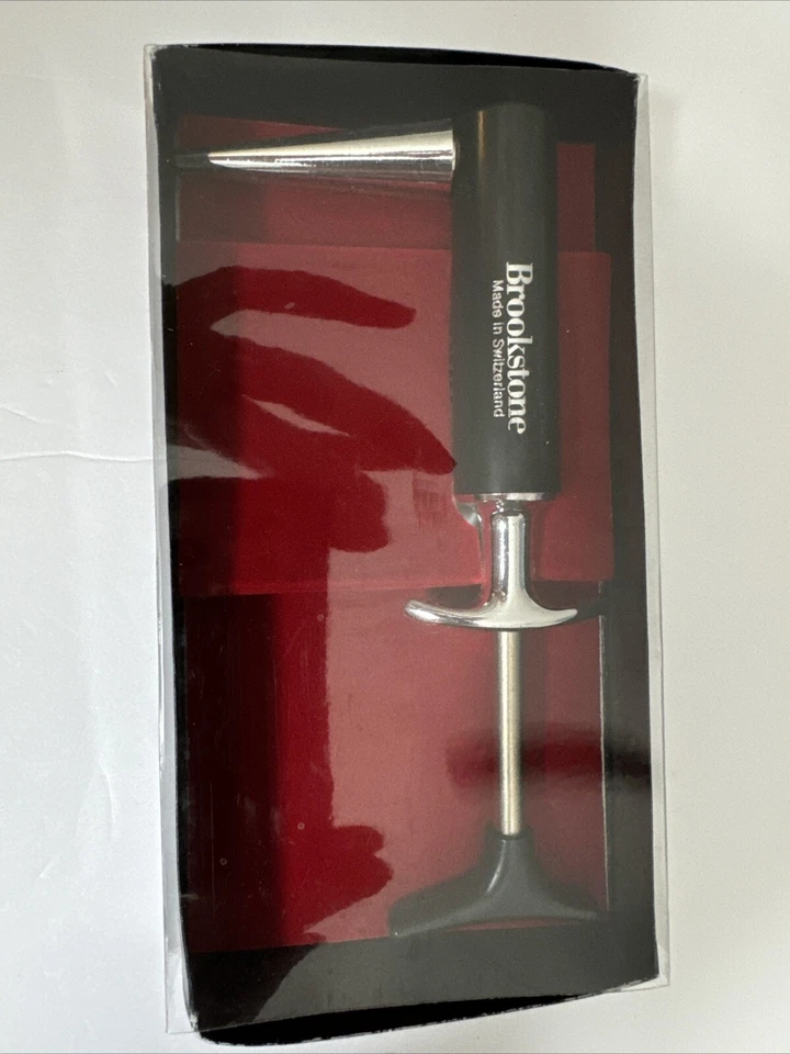 Brookstone Made in Switzerland Wine Bottle Air Pump Pressure Cork Popper In Box Foto 1 de 2