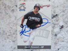 White Sox Aaron Rowand Signed Autographed 1999 Team Best Rookie Hickory Crawdads