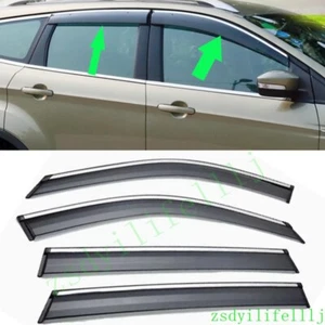 4x For Ford Escape 2016 17 2018 2019 Front Rear Window Visor Eyebrow Cover Frame - Picture 1 of 2