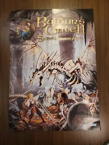 Baldur's Gate II Shadows of Amn PC Windows Vintage Rare Poster 79x55cm - Picture 1 of 8