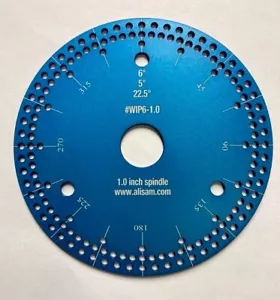 SMALL Wood or Metal lathe 6 inch diameter indexing plate for 1" or 3/4" spindles - Picture 1 of 5