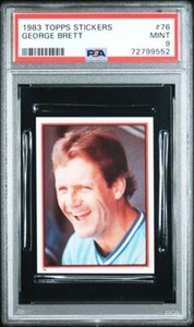 1983 Topps Stickers #76 George Brett HOF PSA 9 Mint (BRAND NEW SLAB!) KC Royals