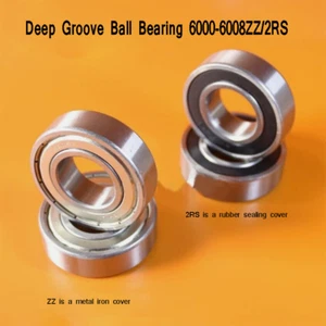 Deep Groove Ball Bearing Rubber or Metal Seal 6000-6008 2RS/2ZZ - Picture 1 of 6