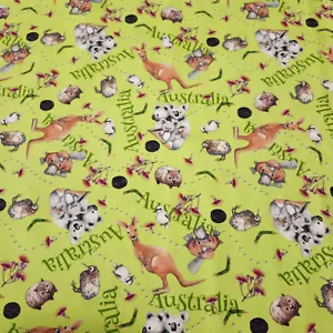 20" Kiwis & Koalas Desiree Designs Quilting Treasures Australia Kangaroo - Picture 1 of 3