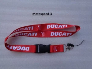 Cordino ducati Laccetto Portachiavi da Collo 50cm Sgancio Rapido rosso - Foto 1 di 1