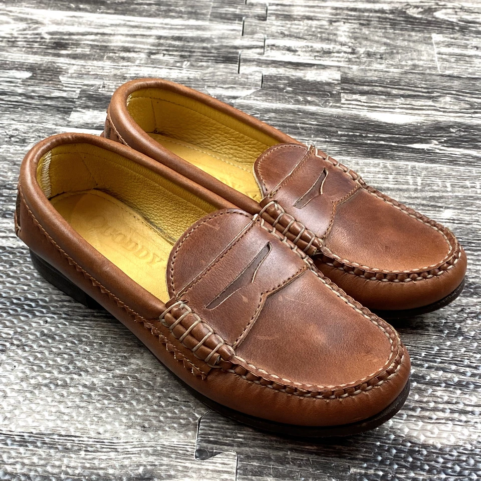 Mocassim Quoddy Feminino Tamanho 5.5 Couro Marrom Feito nos EUA - Imagem 1 de 4
