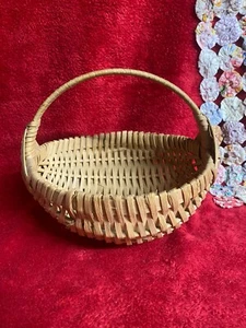 Vtg God's Eye Small Round Basket Hand Woven - Picture 1 of 8