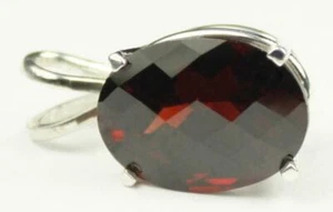 925 Sterling Silver Pendant, Mozambique Garnet, SP004 - Picture 1 of 4
