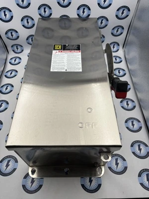 NEW SQUARE D DISCONNECT TYPE 3R H323NRB 100AMP 240VOLT 3POLE FUSIBLE  - Image 1 of 4