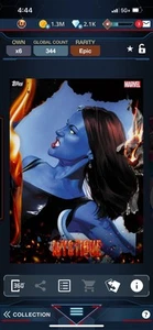 Heroines Femme Fatales Epic - Topps Marvel Collect Mystique - Picture 1 of 2
