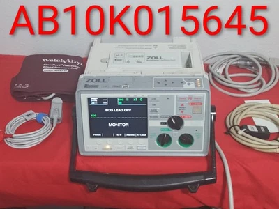 ZOLL E Series Biphasic 12 Lead ECG SpO2 Nibp Co2 Analyze Pacing ETCo2 (Tested) - Image 1 of 4