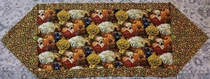 Herbstdeko Tischläufer - Herbstblätter, Mamas, Kürbisse und Welpen - Bild 1 von 5