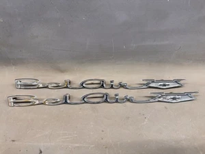 Chevy BelAir 1965 1966 Script cuarto panel emblema 1/4 moldura placa de identificación moldura original - Imagen 1 de 15