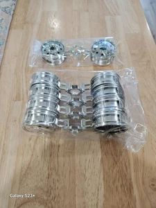 Tamiya 1:14 Grand Hauler Truck Chrome Plastic Wheel Set - Picture 1 of 5