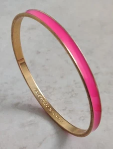 Kate Spade New York Hot Pink Bangle Bracelet Yellow Gold Plated - Picture 1 of 12