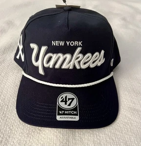 NY YANKEES HAT 47 HITCH SNAPBACK CAP MLB BASEBALL  BLUE ADJUSTABLE - Picture 1 of 8