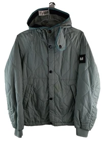 WEEKEND OFFENDER Blue Padded Coat size S Mens Quilted Hooded Casual Outdoors - Picture 1 of 10