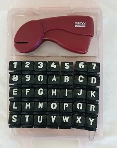 Marvy Uchida Cassette Craft Punch 36 Pc ~ ABC 123 Letters/Numbers set w/Case - Picture 1 of 7