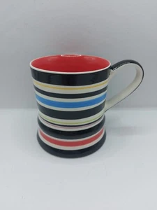 Whittard Of Chelsea Multicoloured Striped Tankard Mug Red Inner - Picture 1 of 7