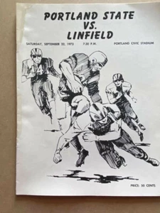 PORTLAND STATE vs LINFIELD - COLLEGE FOOTBALL PROGRAM - 1973 - Picture 1 of 4