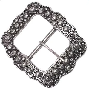 Hebilla de flor Sunburst antigua plata 2" 2076-00 enchufe - Imagen 1 de 2
