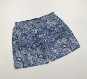 Pantalones Cortos de Natación Para Hombre Azul Marino y Blanco Emma Willis Medianos M Paisley Malla Forrados A - Imagen 1 de 9