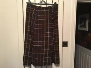 Next brown check stretch midi skirt. Size 14. NWT - Picture 1 of 6