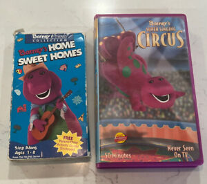 Barney 4 VHS Videos Barney Home Sweet Homes , Rock With, Songs & Super Circus