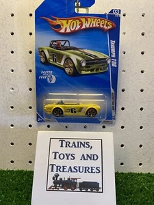 HOT WHEELS 2010 FASTER THAN EVER TRIUMPH TR6 (YELLOW)#3/10 NIP #6 Gold 5sp (B443 - Picture 1 of 10