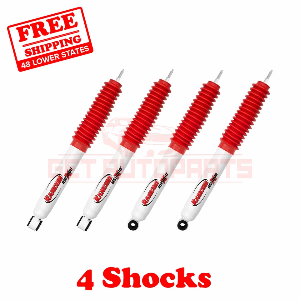 Kit de 4 Amortiguadores Rancho 2-4" Elevación Delantera y Trasera RS5000X para Ford F-150 70-79 4x4 Foto 1 de 4