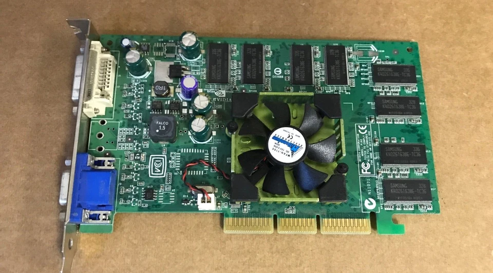 Dell U0842 NVIDIA Quadro FX500 128MB DDR 128-Bit DVI/VGA AGP 8X Video Card GPU - Image 1 of 2