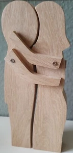 Eichenholz Figuren Paar - Bild 1 von 6