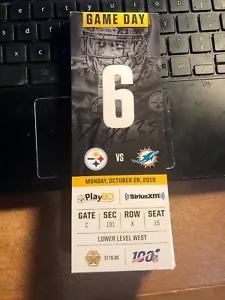 2019 Pittsburgh Steelers vs Miami Dolphins Ticket Stub 28.10. - Bild 1 von 1