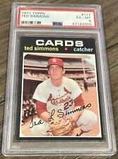 Ted Simmons Brewers Cardinals 1971 Topps #117 PSA 6 HOF RC Rookie Card
