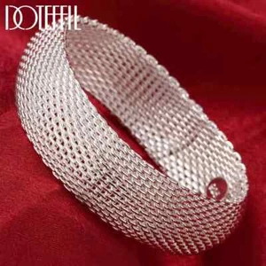 DOTEFFIL Genuinos Plata Esterlina 925 Brazos Trenzados Boda Compromiso Joyería - Imagen 1 de 5
