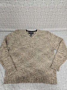 Bowen & Wright Menswear Lambswool Blend V Neck Sweater Brown Beige XL Yak Alpaca - Bild 1 von 6
