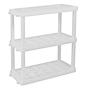 3 Tier White Shelf Unit Heavy Duty Kitchen Organizer Rack Space Saver Shelving - Picture 1 of 13