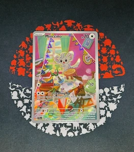 Juego de cartas coleccionables Minccino 182/162 Fuerzas temporales Holo Pokemon casi como nuevo - Imagen 1 de 2
