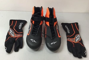 NEW Go Kart Alpinestars Tech-1 K V2 Shoes Men US 11.5 / EU 45 Racing + Gloves XL - Picture 1 of 8