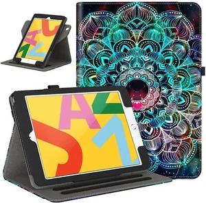 Mandala Case for iPad 8th Gen (2020) / 7th Generation (2019) 10.2" - 360 Degree - Picture 1 of 7