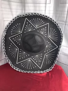 Pigalle Mexican Hat Mariachi Sombrero Made in Mexico Child Size Black Velvet - Picture 1 of 2